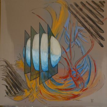 Peinture intitulée "feux-et-eau.jpg" par Alain Yerly, Œuvre d'art originale, Autre
