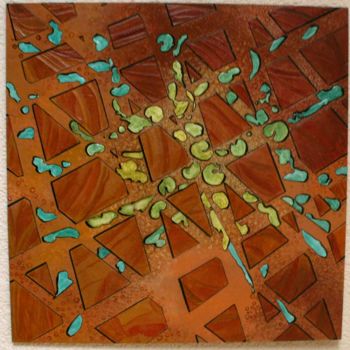 Malerei mit dem Titel "orange citron vert.…" von Alain Yerly, Original-Kunstwerk, Andere