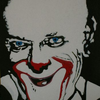 Peinture intitulée "clown1a.jpg" par Alain Yerly, Œuvre d'art originale, Émail