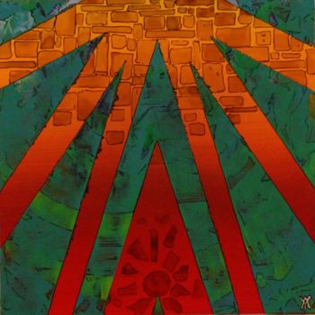Peinture intitulée "piramidal.jpg" par Alain Yerly, Œuvre d'art originale, Acrylique