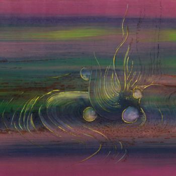Pittura intitolato "a-bulle.jpg" da Alain Yerly, Opera d'arte originale, Acrilico