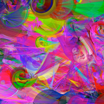 Arte digital titulada "Swirls" por Alain Bali, Obra de arte original, Pintura Digital