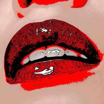 Arte digital titulada "Lips" por Alain Bali, Obra de arte original, Trabajo Digital 2D