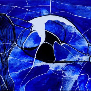 Pittura intitolato "La vague féminine" da Alain Boissel, Opera d'arte originale, Acrilico Montato su Telaio per barella in l…