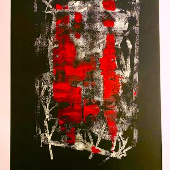 Отпечатки и Гравюры под названием "le Rouge et le Noir" - Alain Bouillot, Подлинное произведение искусства, Акрил