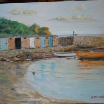 Painting titled "port racine" by Alain Delabrousse, Original Artwork, Oil