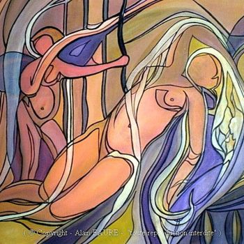Pintura titulada "PSYCHE" por Alain Faure, Obra de arte original, Acrílico Montado en Bastidor de camilla de madera