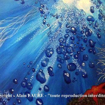 「TALON AIGUILLE」というタイトルの絵画 Alain Faureによって, オリジナルのアートワーク, アクリル ウッドストレッチャーフレームにマウント