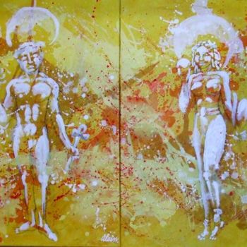 Pintura titulada "dioses paganos" por Alain, Obra de arte original