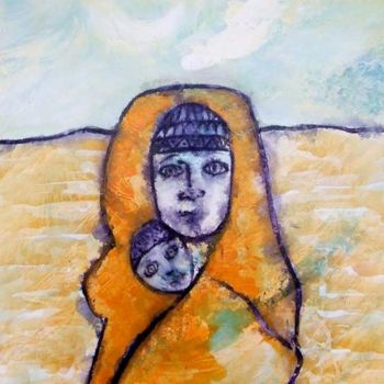 Pintura titulada "madonna indigena" por Alain, Obra de arte original
