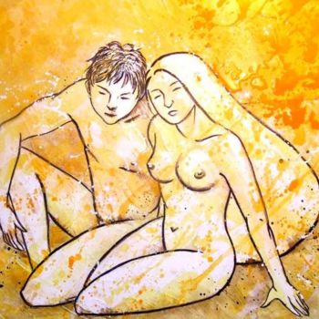 Pintura titulada "pareja" por Alain, Obra de arte original