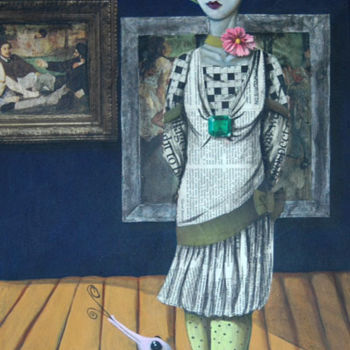 Pintura titulada "LA GAMBA DOMÉSTICA" por Alain Garcia De Navarrete, Obra de arte original, Acrílico Montado en Bastidor de…