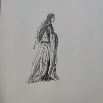 Pittura intitolato "Mujer" da Alain Garcia De Navarrete, Opera d'arte originale, Inchiostro