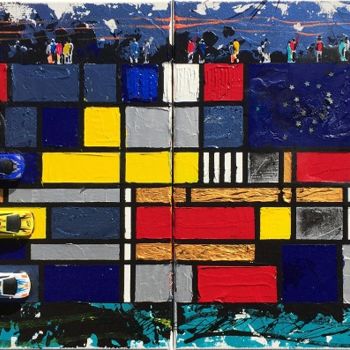 Artcraft titled "fake-start-2x40x40-…" by Alain Granger (A.G.R), Original Artwork, Home Décor