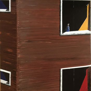 Pintura titulada "LA SOLITUDE DE MOND…" por Alain Granger (A.G.R), Obra de arte original, Acrílico Montado en Panel de madera