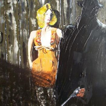 Malerei mit dem Titel ""DERNIER REGARD"  d…" von Alain Granger (A.G.R), Original-Kunstwerk, Öl