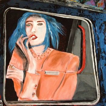 Painting titled "TAXI GIRL" by Alain Granger (A.G.R), Original Artwork, Acrylic
