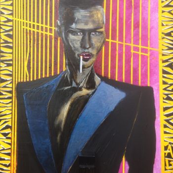 Malarstwo zatytułowany „BLACK MAGIC WOMAN (…” autorstwa Alain Granger (A.G.R), Oryginalna praca, Akryl