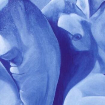 Pittura intitolato "nus-bleu-003.jpg" da Alain Horlaville, Opera d'arte originale