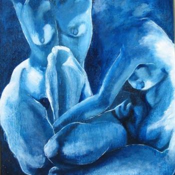 Peinture intitulée "Deux femmes sans tê…" par Alain Horlaville, Œuvre d'art originale, Huile