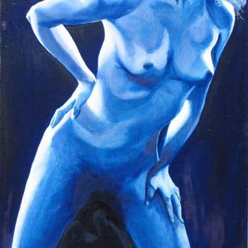 Peinture intitulée "Femme sans tête" par Alain Horlaville, Œuvre d'art originale, Huile