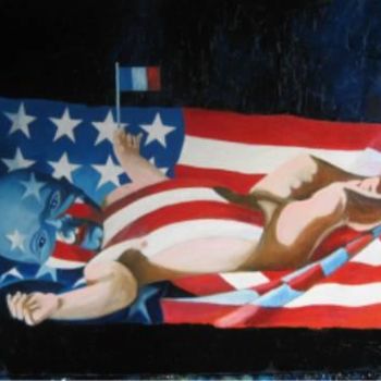 Peinture intitulée "Etats-Unis: Naissan…" par Alain Horlaville, Œuvre d'art originale, Huile