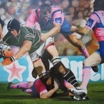 Peinture intitulée "Rugby" par Alain Horlaville, Œuvre d'art originale
