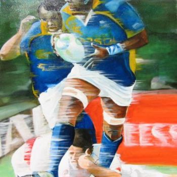Pintura titulada "Rugby" por Alain Horlaville, Obra de arte original