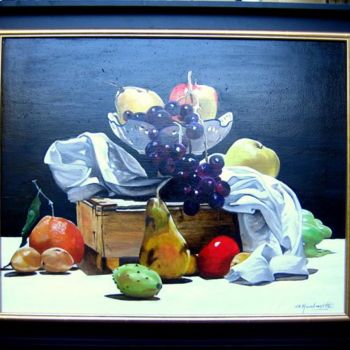 Peinture intitulée "Composition de frui…" par Alain Horlaville, Œuvre d'art originale