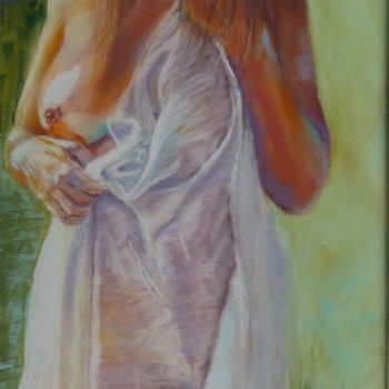 Painting titled "Lumière matinale ph…" by Alain Lorkovic, Original Artwork, Pastel Mounted on Other rigid panel