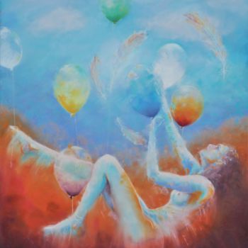 Peinture intitulée "Rêve ou réalité" par Alain Lorkovic, Œuvre d'art originale, Pastel Monté sur Autre panneau rigide
