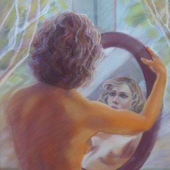 Pintura titulada "Miroir.jpg" por Alain Lorkovic, Obra de arte original, Otro Montado en Otro panel rígido