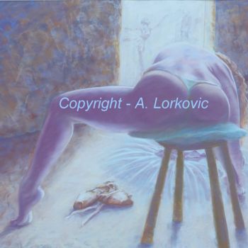 Painting titled "Répétition.jpg" by Alain Lorkovic, Original Artwork, Pastel Mounted on Other rigid panel