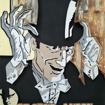 "ARSENE LUPIN" başlıklı Heykel Alain Louiset tarafından, Orijinal sanat, Sprey boya Diğer sert panel üzerine monte edilmiş