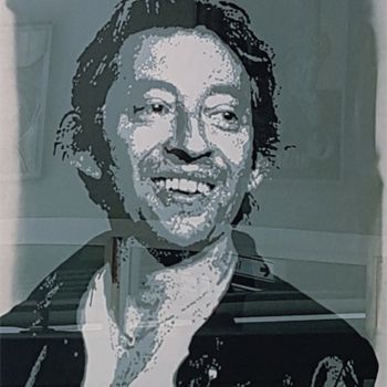 Schilderij getiteld "GAINSBOURG" door Alain Louiset, Origineel Kunstwerk, Graffiti