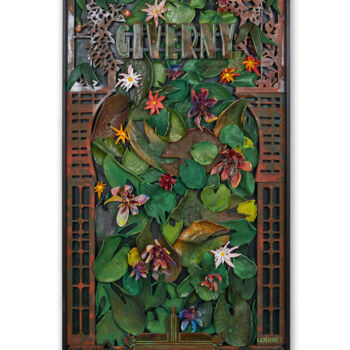 Γλυπτική με τίτλο "NYMPHEAS" από Alain Louiset, Αυθεντικά έργα τέχνης, Πλαστική ύλη Τοποθετήθηκε στο Ξύλινο πάνελ
