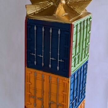 Sculpture titled "BONBEC LH N° 1" by Alain Louiset, Original Artwork, Plastic