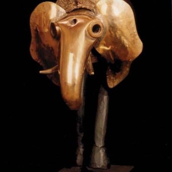 Escultura intitulada "elephant.jpg" por Alain Michel, Obras de arte originais