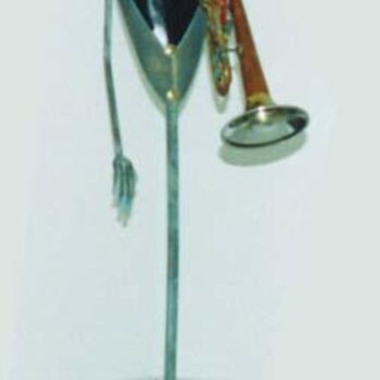 Sculpture intitulée "Trompetiste.jpg" par Alain Michel, Œuvre d'art originale