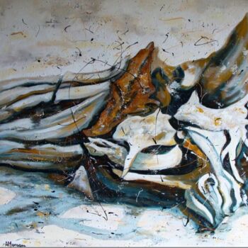 Painting titled "Inattendu 3" by Alain Moreau, Original Artwork, Acrylic