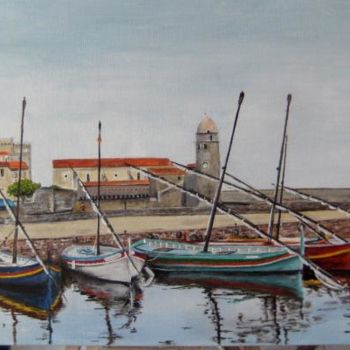 Painting titled "Collioure 1993" by Alain Nogueira, Original Artwork, Acrylic