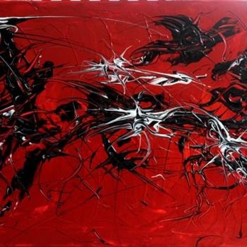 Painting titled "Combat" by Alain Pétoux, Original Artwork