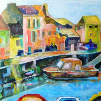 Malerei mit dem Titel "belle île en mer" von Alain Quillon, Original-Kunstwerk, Acryl