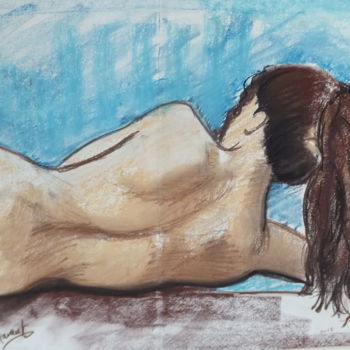 Drawing titled "Sylvie 005" by Alain Ravaut, Original Artwork, Pastel