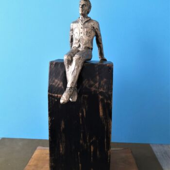 Sculpture titled "Mister Cool" by Alain Ravaut, Original Artwork, Bronze