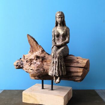 「Louna (bronze)」というタイトルの彫刻 Alain Ravautによって, オリジナルのアートワーク, ブロンズ