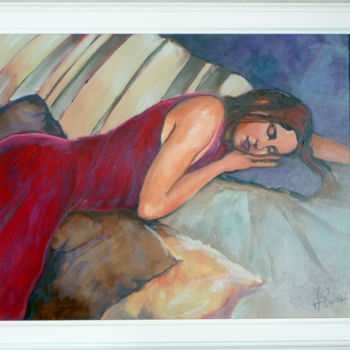 Painting titled "Repos estival" by Alain Ravaut, Original Artwork, Oil