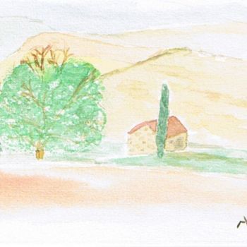 Painting titled "Paysage Catalan" by Alainv, Original Artwork