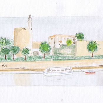 Painting titled "Aigues-Mortes" by Alainv, Original Artwork