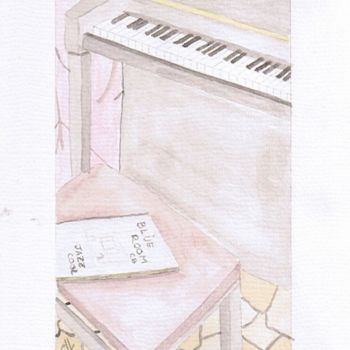 Painting titled "Piano" by Alainv, Original Artwork